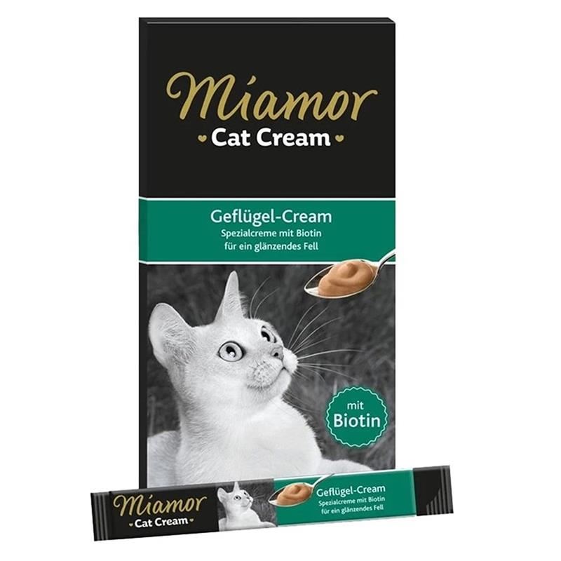 Miamor Cream Kümes Hayvanı ve Biyotin Kedi Ödülü 6x15gr