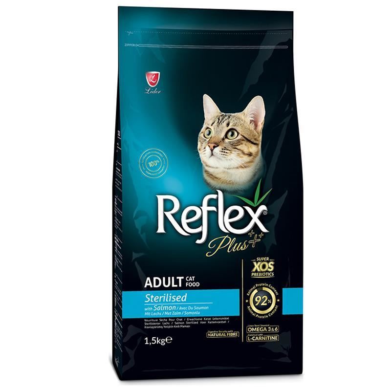 Reflex Plus Somonlu Kısırlaştırılmış Kedi Maması 1.5kg+500gr