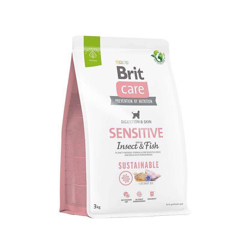 Brit Care Sensitive Digeston&Skin Balıklı Böcek Proteinli Yetişkin Köpek Maması 3kg