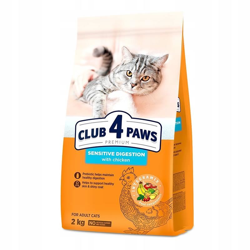 Club4Paws Sensitive Hassas Sindirim Sistemini Sahip Yetişkin Kedi Maması 2kg