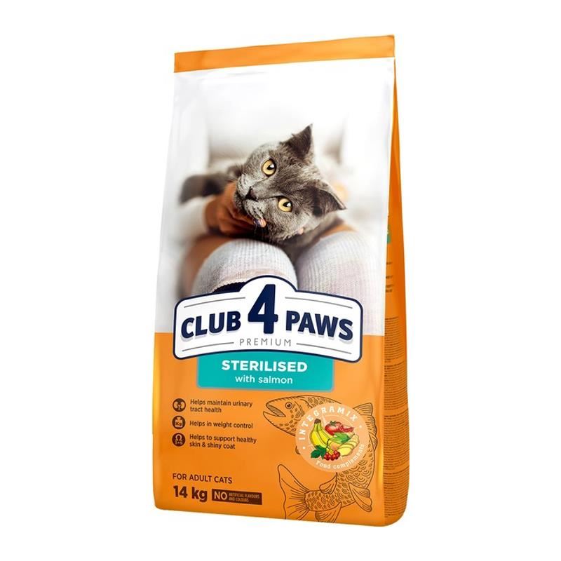 Club4Paws Somonlu Kısırlaştırılmış Kedi Maması 14kg