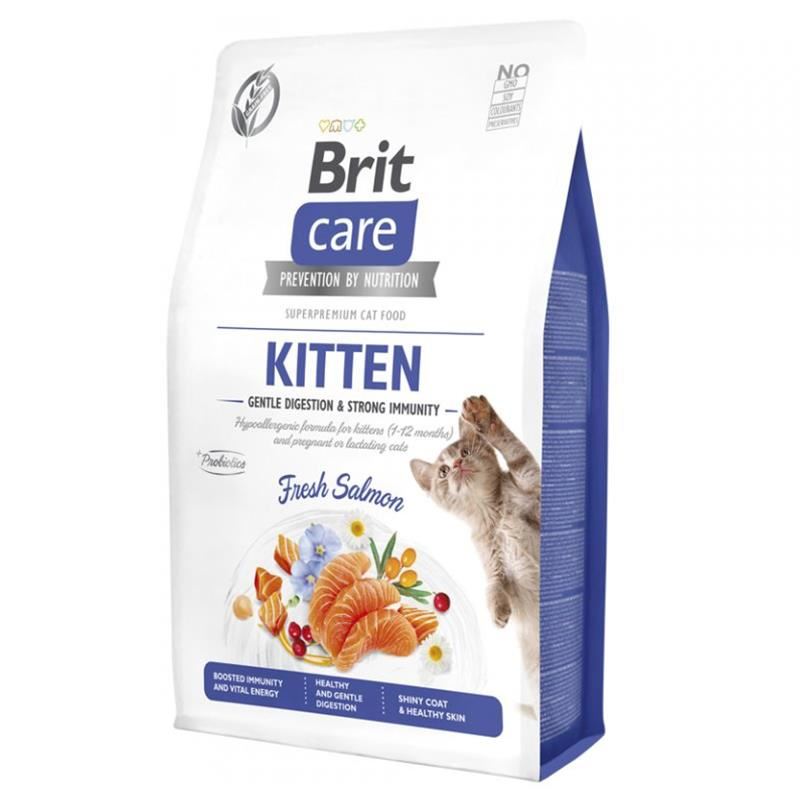 Brit Care Gentle Digestion&Strong Immunity Somonlu Tahılsız Yavru Kedi Maması 7kg
