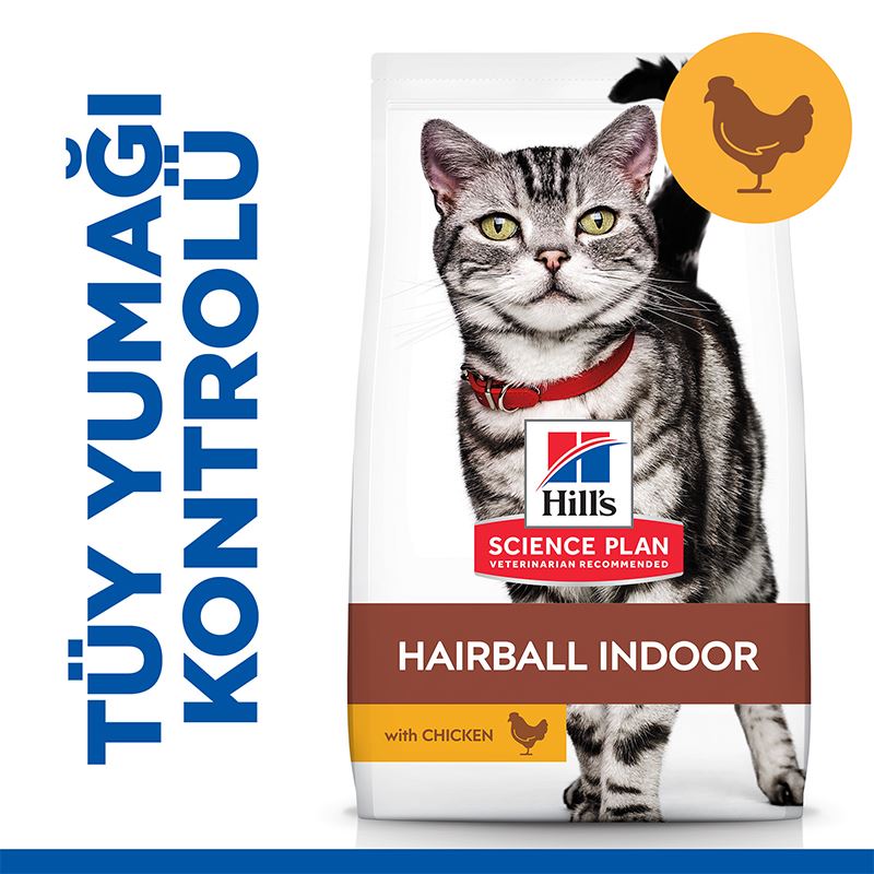 Hills Indoor&Hairball Tavuklu Yetişkin Kedi Maması 1.5kg