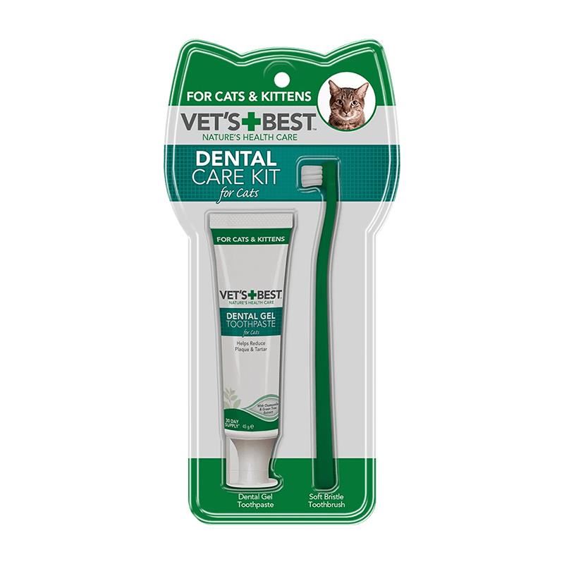 Vet's Best Diş Macunu ve Kedi Diş Fırçası Diş Bakım Seti