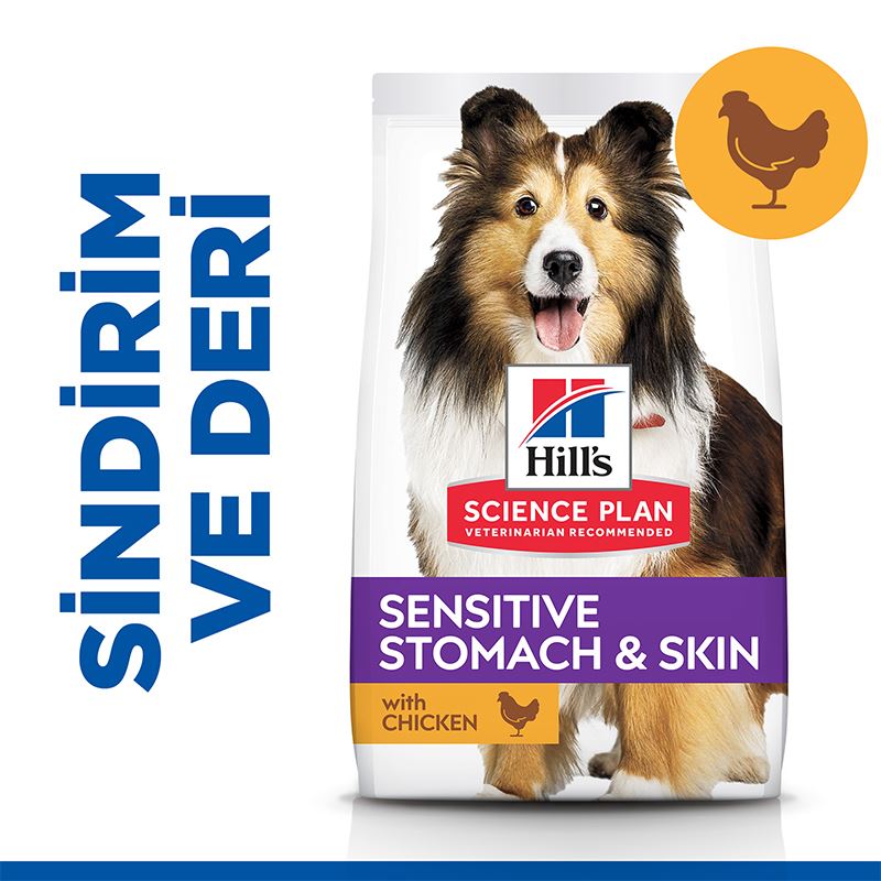 Hills Sensitive Stomach Skin Tavuklu Yetişkin Köpek Maması 14kg