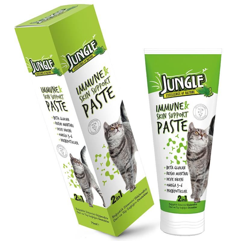 Jungle Bağışıklık ve Deri Tüy Sağlığı Destekleyici Kedi Vitamin Macunu 75ml