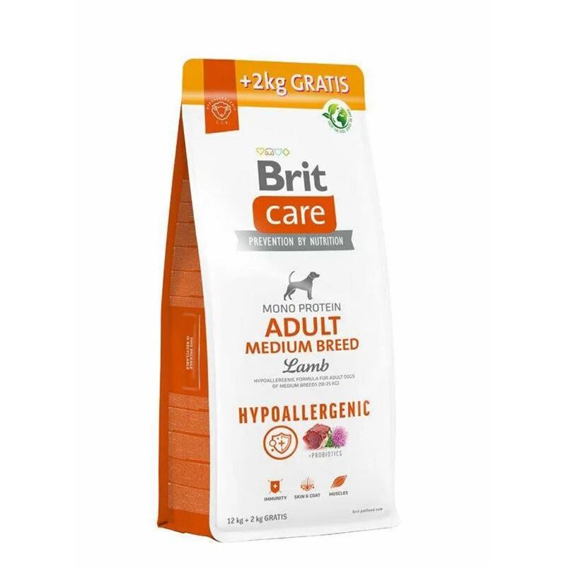 Brit Care Hypo-Allergenic Kuzulu Ve Pirinçli Orta Irk Yetişkin Köpek Maması 12+2kg
