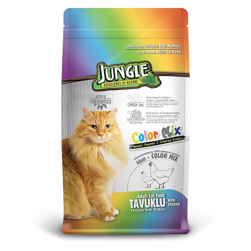 Jungle Colormix Tavuklu Yetişkin Kedi Maması 15kg