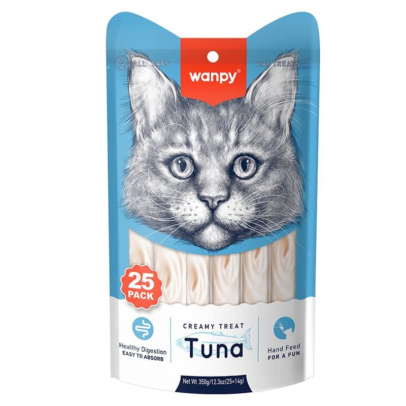Wanpy Ton Balıklı Sıvı Kedi Ödül Maması 25x14gr