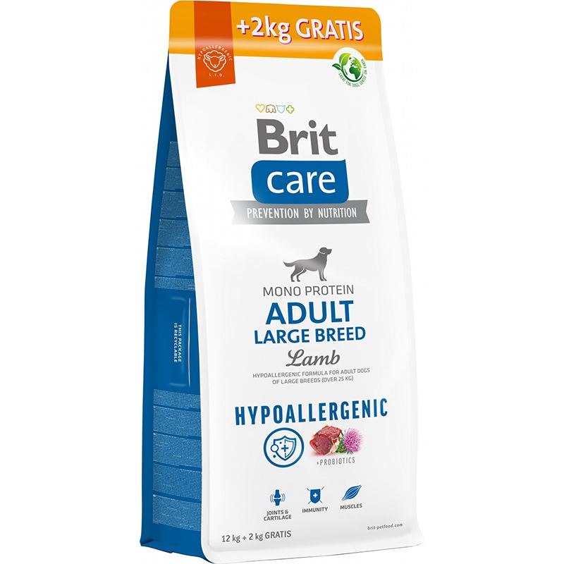Brit Care Hypo-Allergenic Kuzulu Büyük Irk Yetişkin Köpek Maması 12+2kg