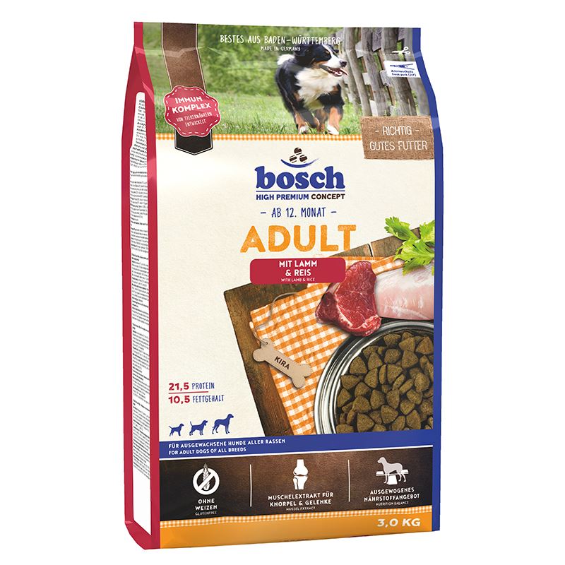 Bosch Kuzu Etli Pirinçli Yetişkin Köpek Maması 3kg