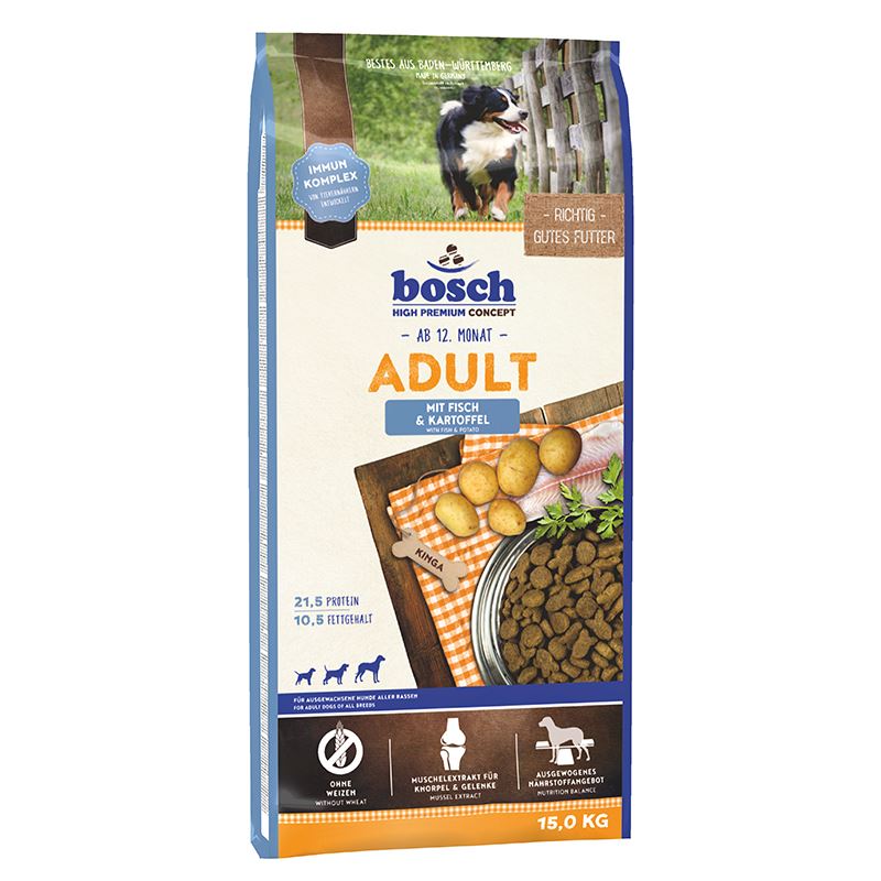 Bosch Ton Balıklı Patatesli Yetişkin Köpek Maması 15kg+3KG HEDİYE