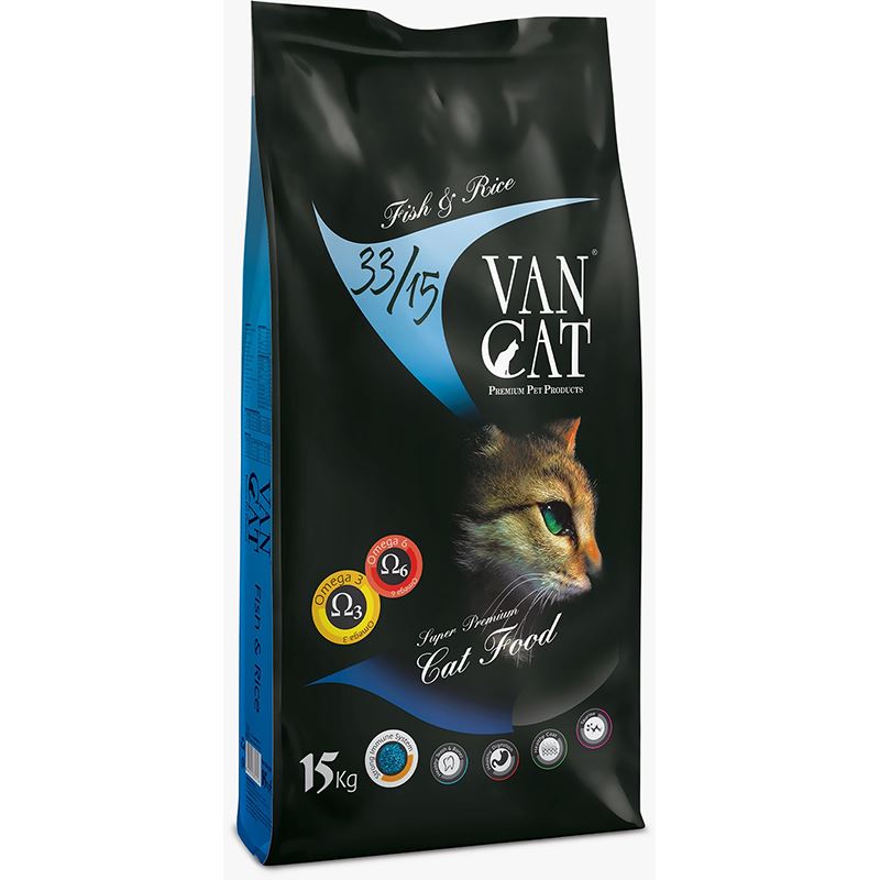 VanCat Balıklı ve Pirinçli Yetişkin Kedi Maması 15kg