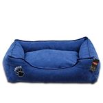 Lepus Soft Fermuarlı Köpek Yatağı Mavi XLarge