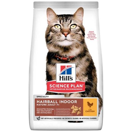 Hill's SCIENCE PLAN +7 Tavuklu Tüy Yumağı Kontrol Yaşlı Kedi Maması 1.5kg