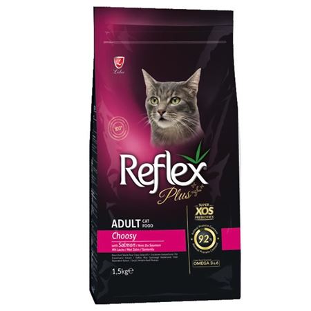 Reflex Plus Choosy Seçici Kediler için Somonlu Yetişkin Kedi Maması 1,5 Kg