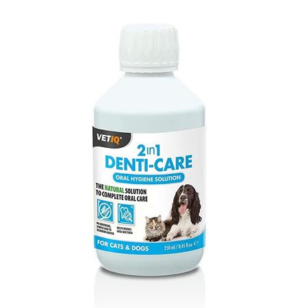 VETIQ 2in1 Denti-Care Kedi ve Köpekler için Ağız ve Diş Bakım Solüsyonu 250 Ml