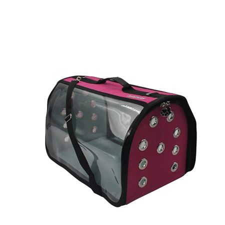 Lepus Şeffaf Fly Bag Kedi Köpek Taşıma Çantası Pembe