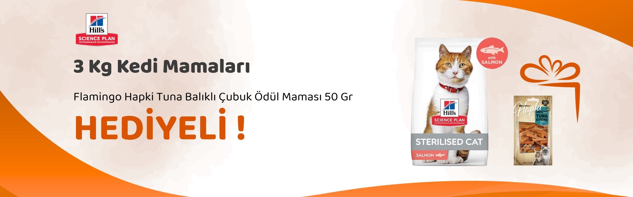 Hill's Science Plan 3 Kg Mamalarına 1 Adet Flamingo Hapki Tuna Balıklı Çubuk Ödül Maması 50 Gr