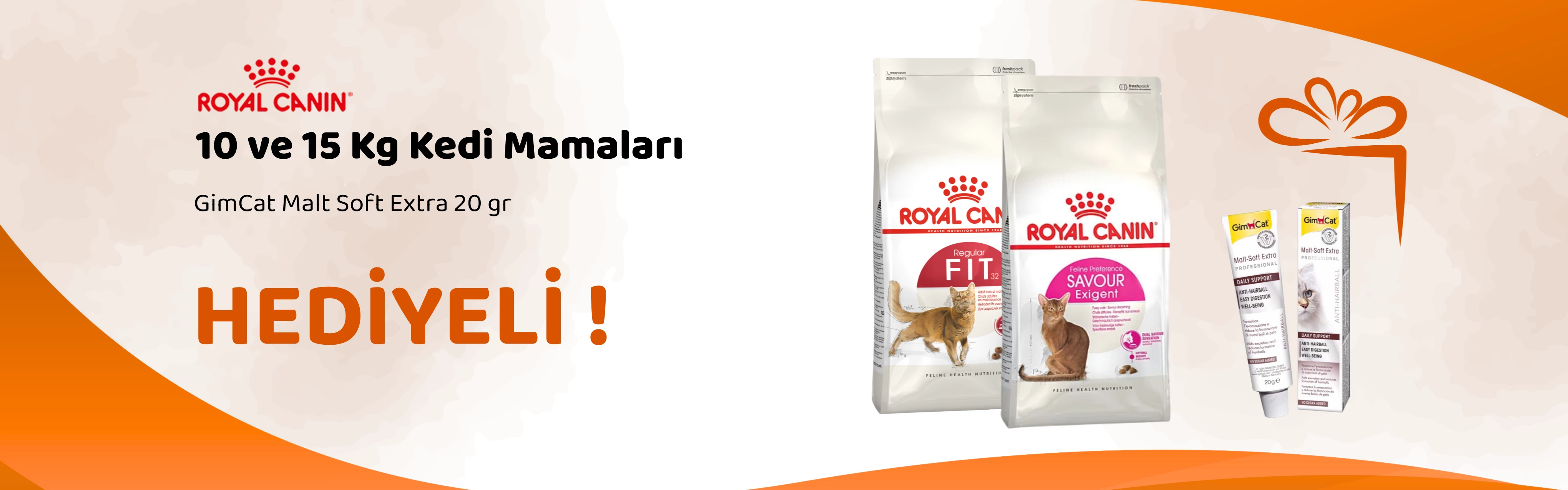 Royal Canin 10 ve 15 Kg Kedi Mamalarına GimCat Malt Soft Extra 20 gr Hediye