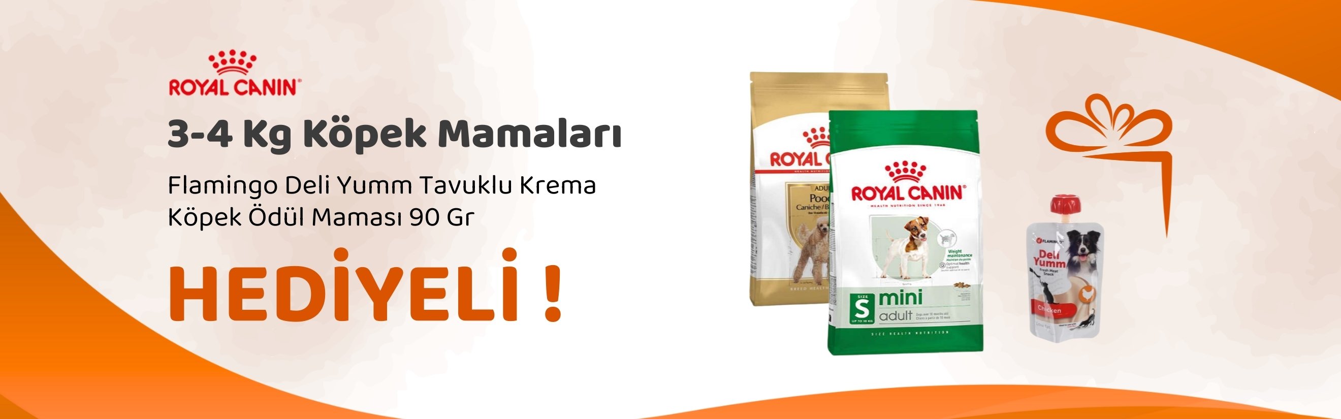 Royal Canin 3 ve 4 Kg Köpek Mamalarına Wanpy Pouch Tavuk ve Sebzeli Yetişkin Köpek Konservesi 100 gr Hediye
