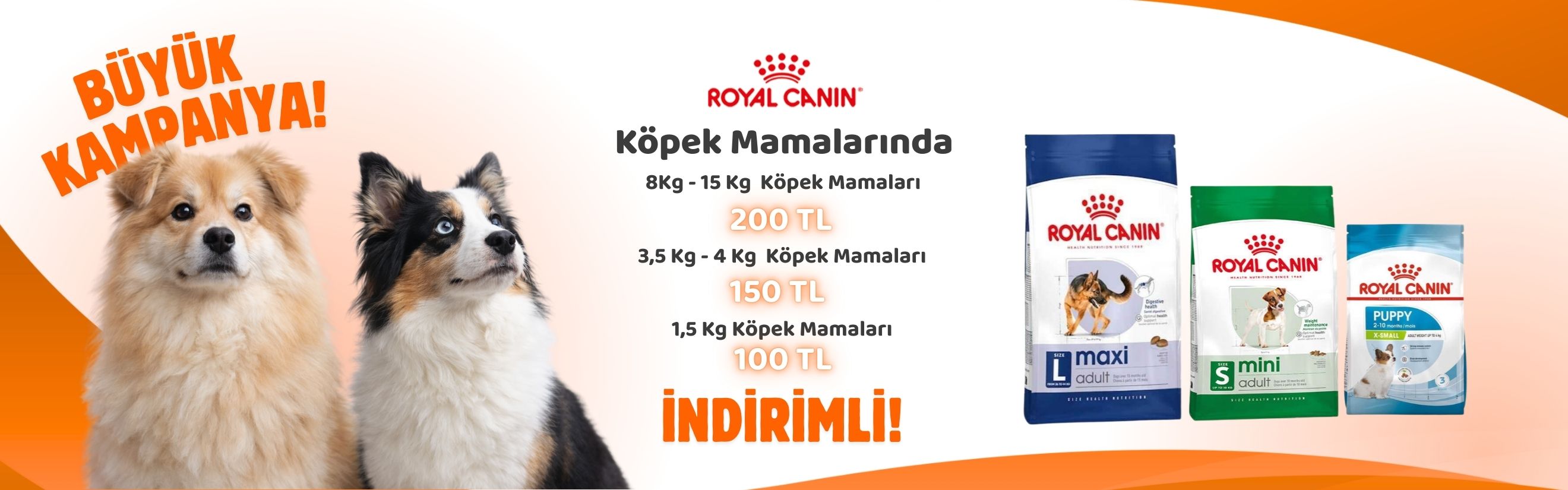 Royal Canin 3,5 ve 4 Kg Kedi Mamalarında 100 TL İndirim