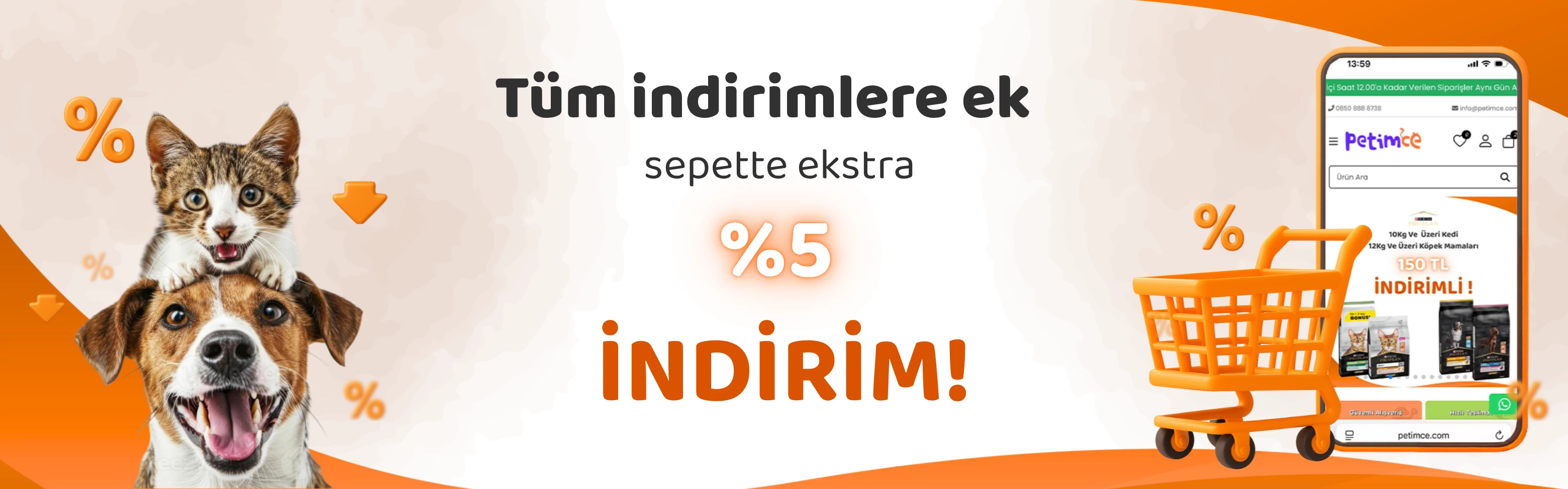 Tüm İndirimlere Ek Sepette Ekstra %5 İndirim !