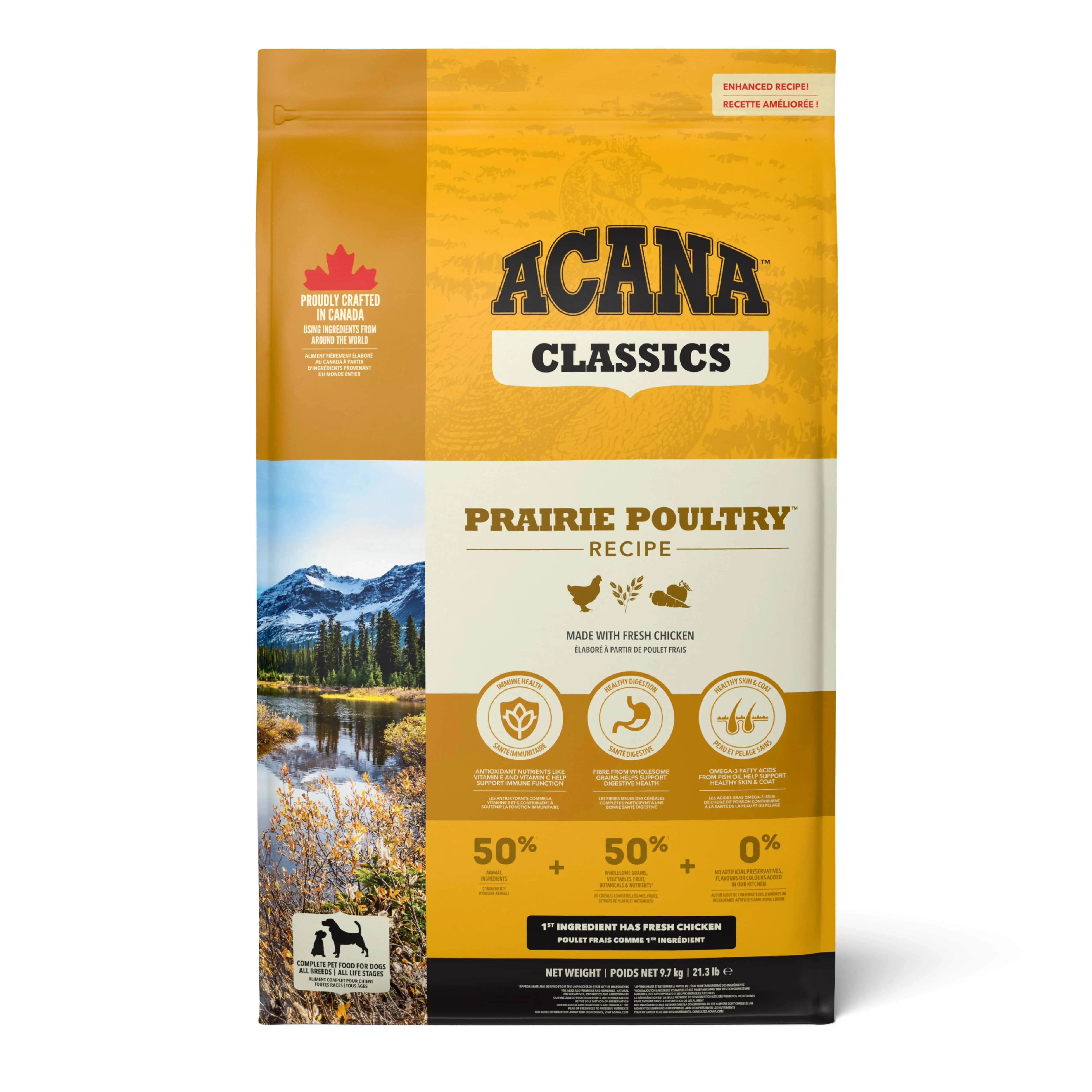 Acana Classics Prairie Poultry Tavuklu ve Hindili Düşük Tahıllı Tüm Irk ve Yaşam Evreleri İçin Köpek Maması 9,7 kg