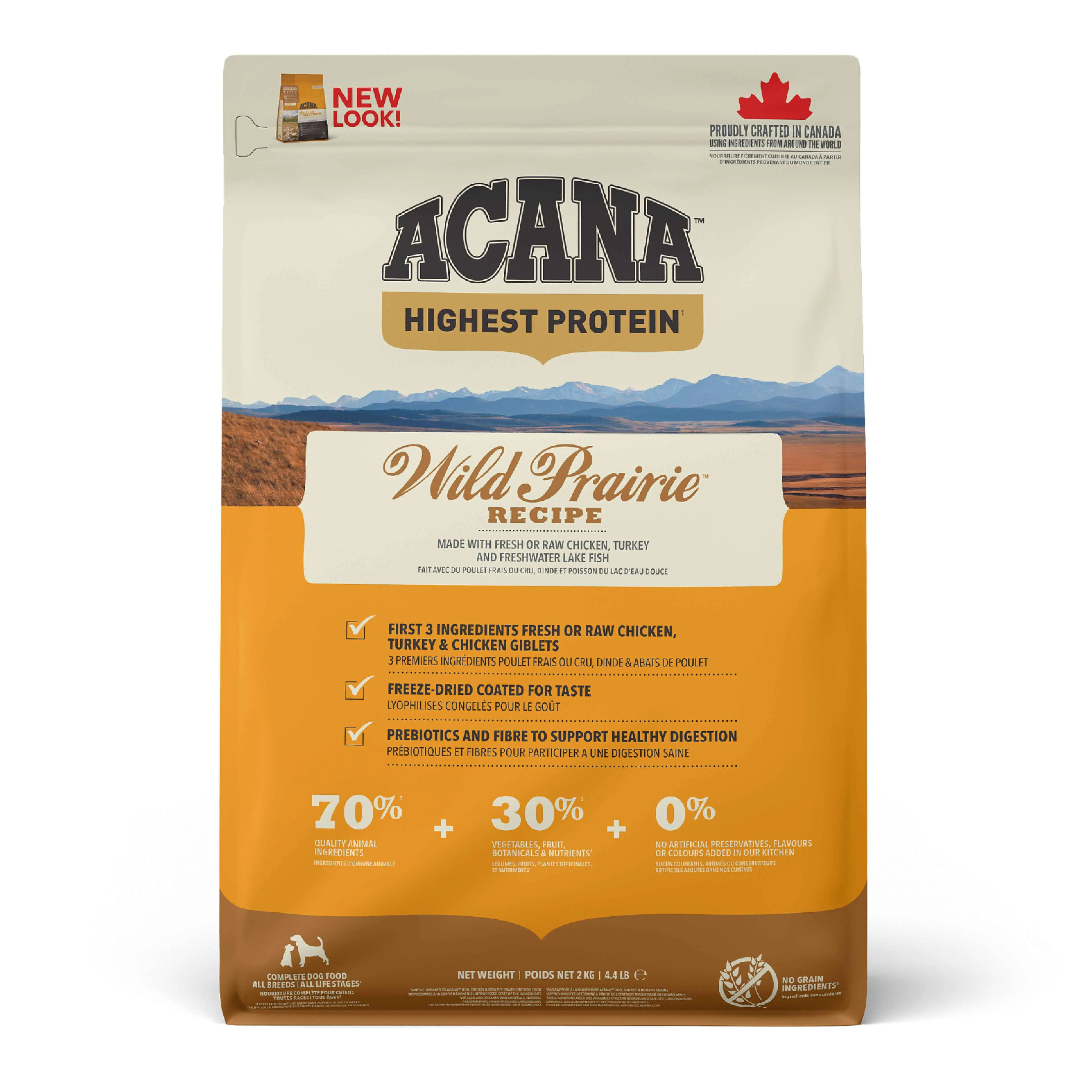 Acana Regionals Wild Prairie Tavuklu ve Balıklı Tahılsız Tüm Irk ve Yaşam Evreleri İçin Köpek Maması 2 kg