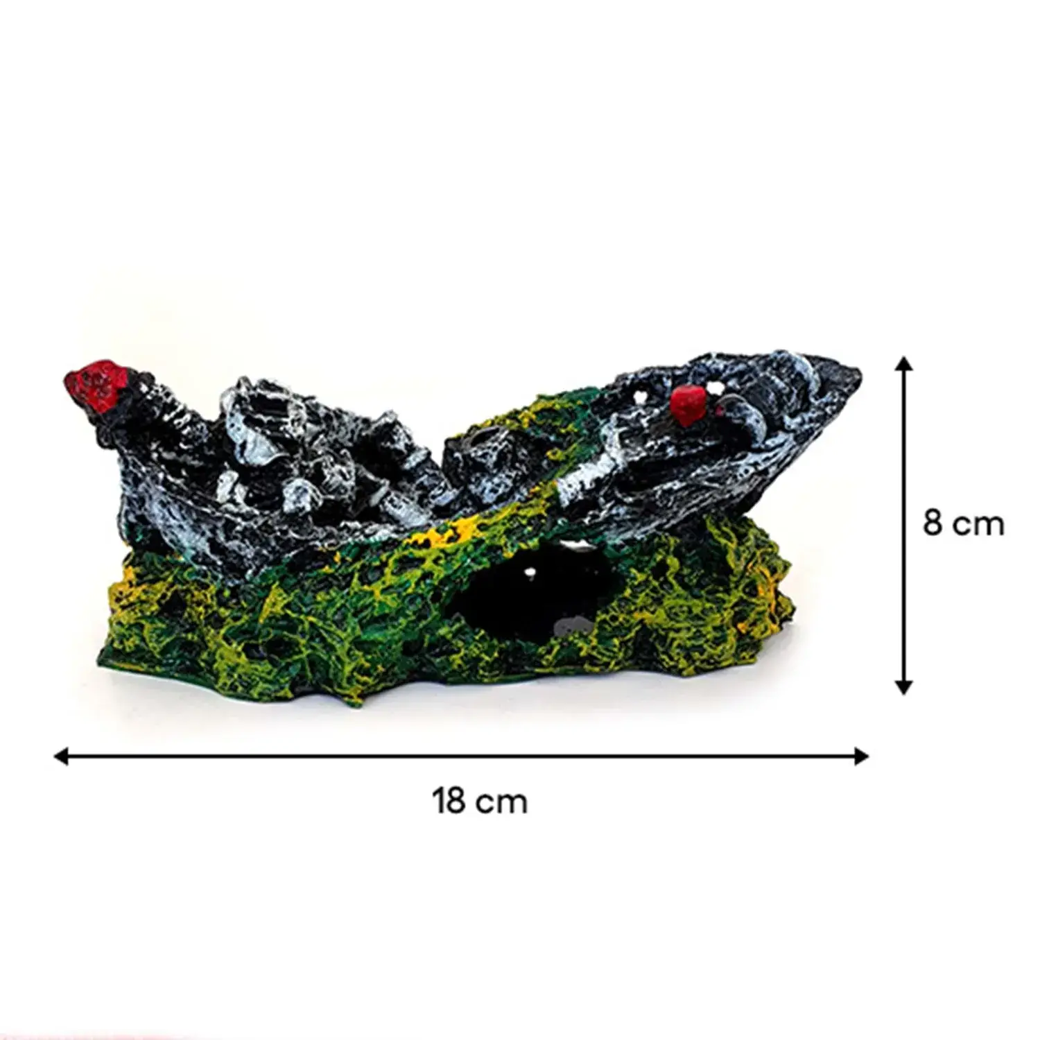 Bonisa Ağlı Batık Gemi Akvaryum Dekoru 8 x 18 Cm