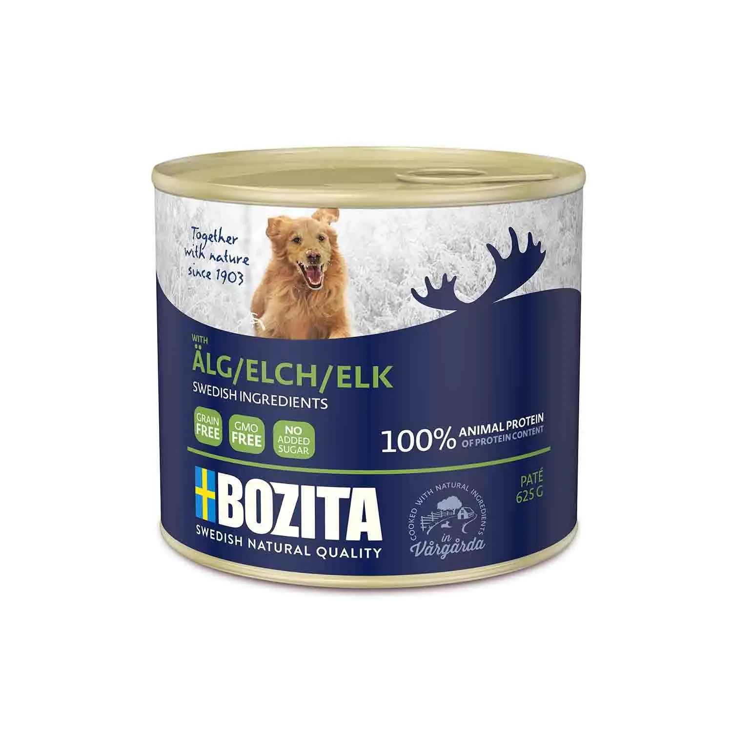 Bozita Natural Tahılsız Geyik Etli Konserve Yetişkin Köpek Maması 625 gr