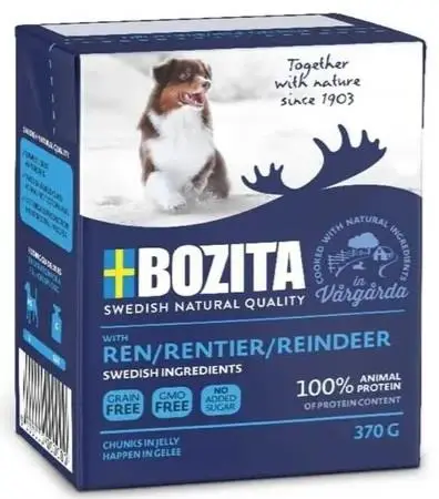Bozita Ren Geyikli Tahılsız Yetişkin Köpek Konserve Maması 370 gr