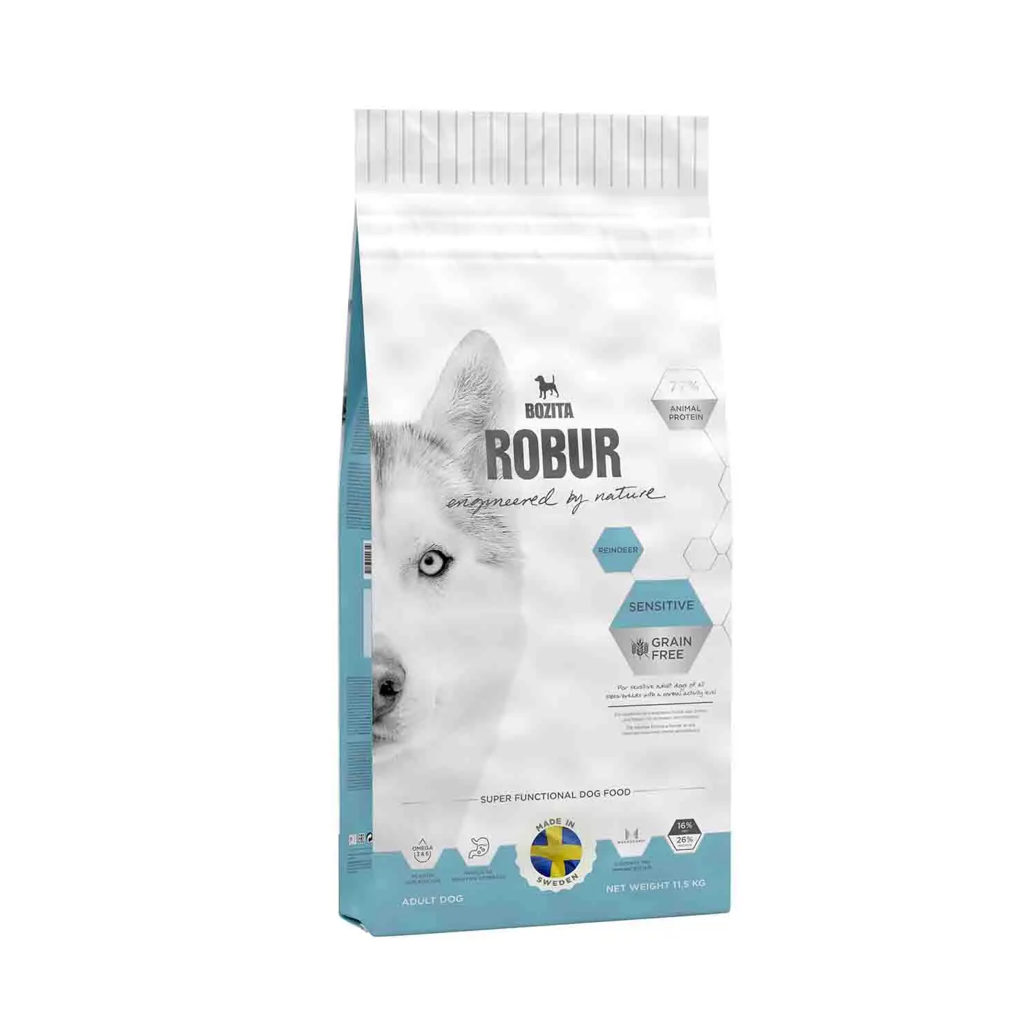 Bozita Robur Sensitive Tahılsız Geyik Etli Yetişkin Köpek Maması 11,5 kg