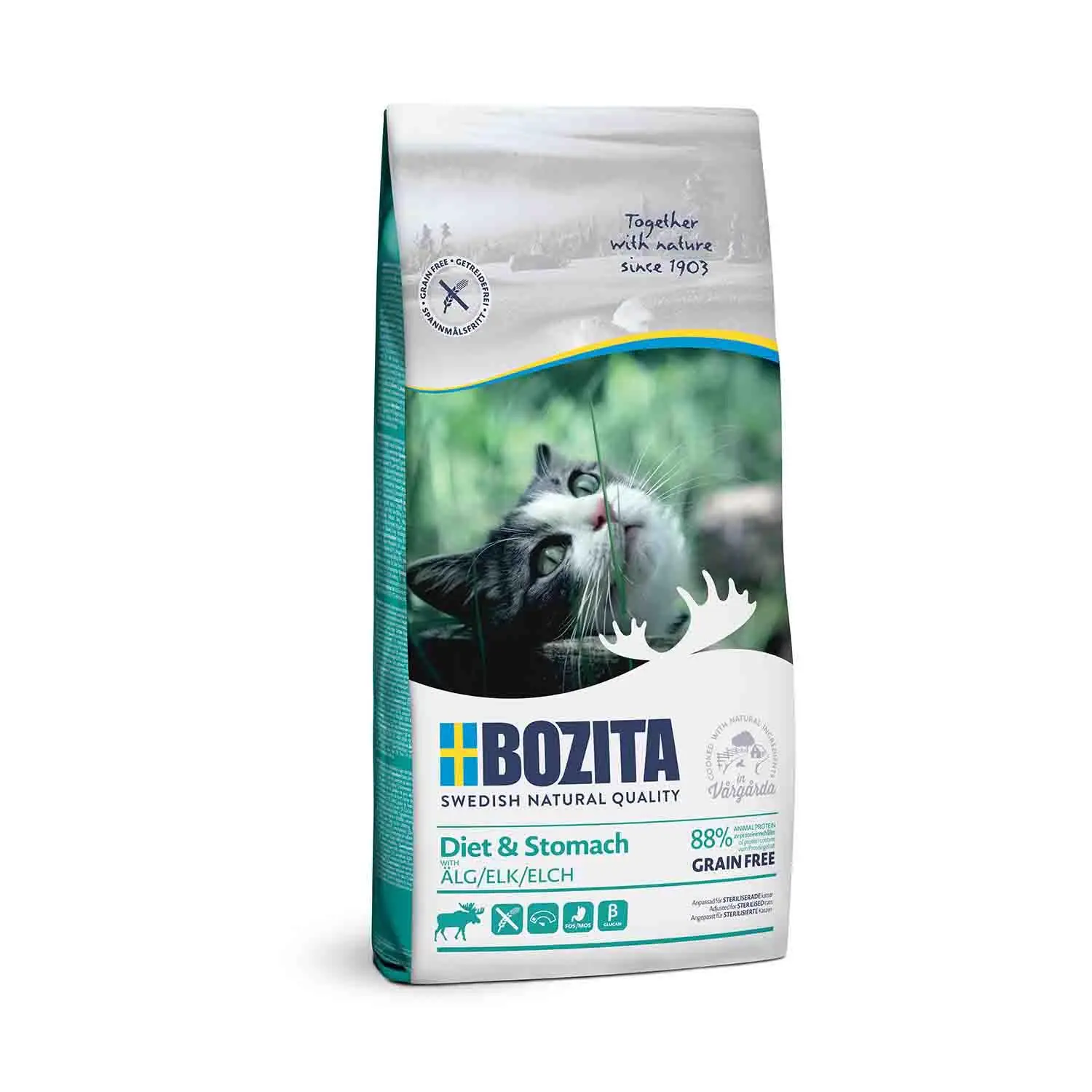 Bozita Sensitive Diet Stomach Tahılsız Geyik Etli Yetişkin Kedi Maması 10 kg
