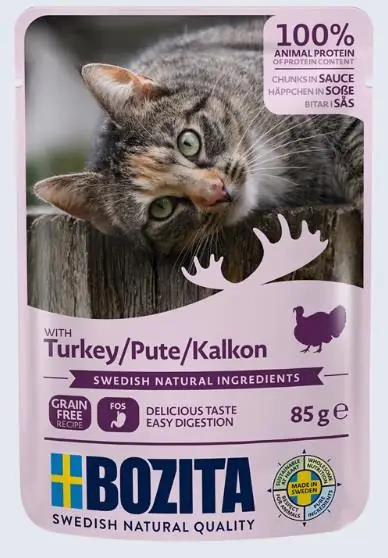 Bozita Tahılsız Hindili Yetişkin Kedi Konserve Maması 85 gr
