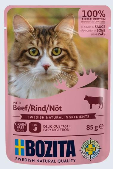Bozita Tahılsız Sığır Etli Yetişkin Kedi Konserve Maması 85 gr