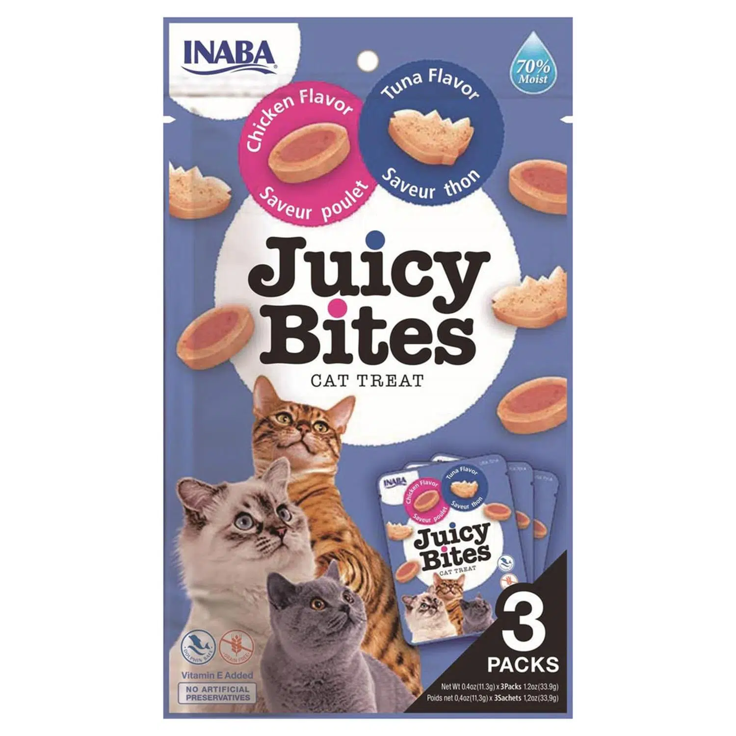 Ciao Juicy Bites Tavuklu ve Tuna Balıklı Kedi Ödül Maması 3 X 11,3 gr
