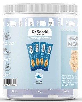 Dr.Sacchi Creamy Sıvı Somonlu Kedi Ödülü 30 Adet