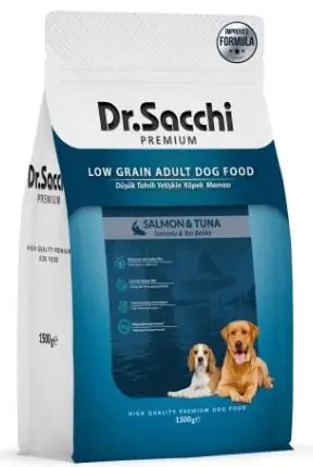 Dr. Sacchi Premium Düşük Tahıllı Ton Balıklı Yetişkin Köpek Maması 1,5 kg