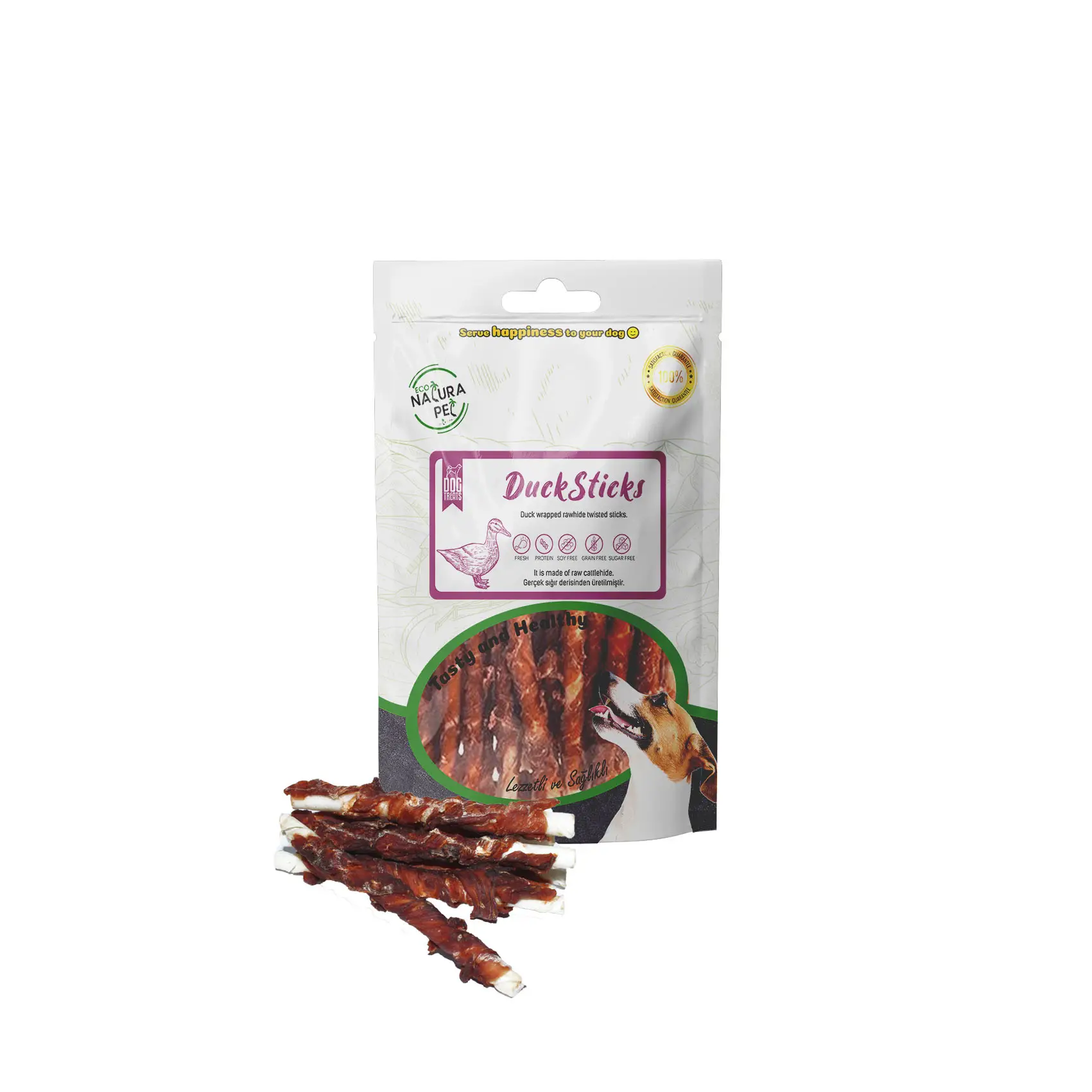 Eco Natura Pet Duck Sticks Ördek Sargılı Stick Kemik Köpek Ödülü 90 gr