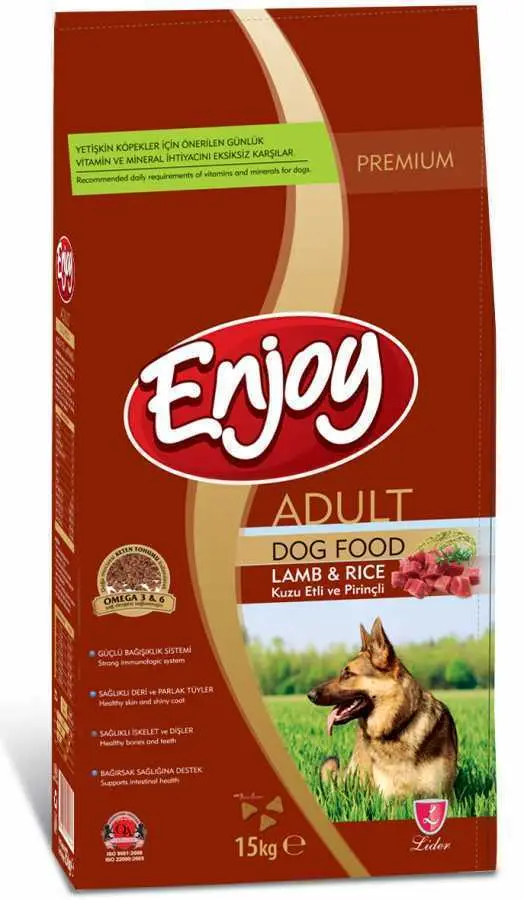 Enjoy Kuzu Pirinçli Yetişkin Köpek Maması 15 kg