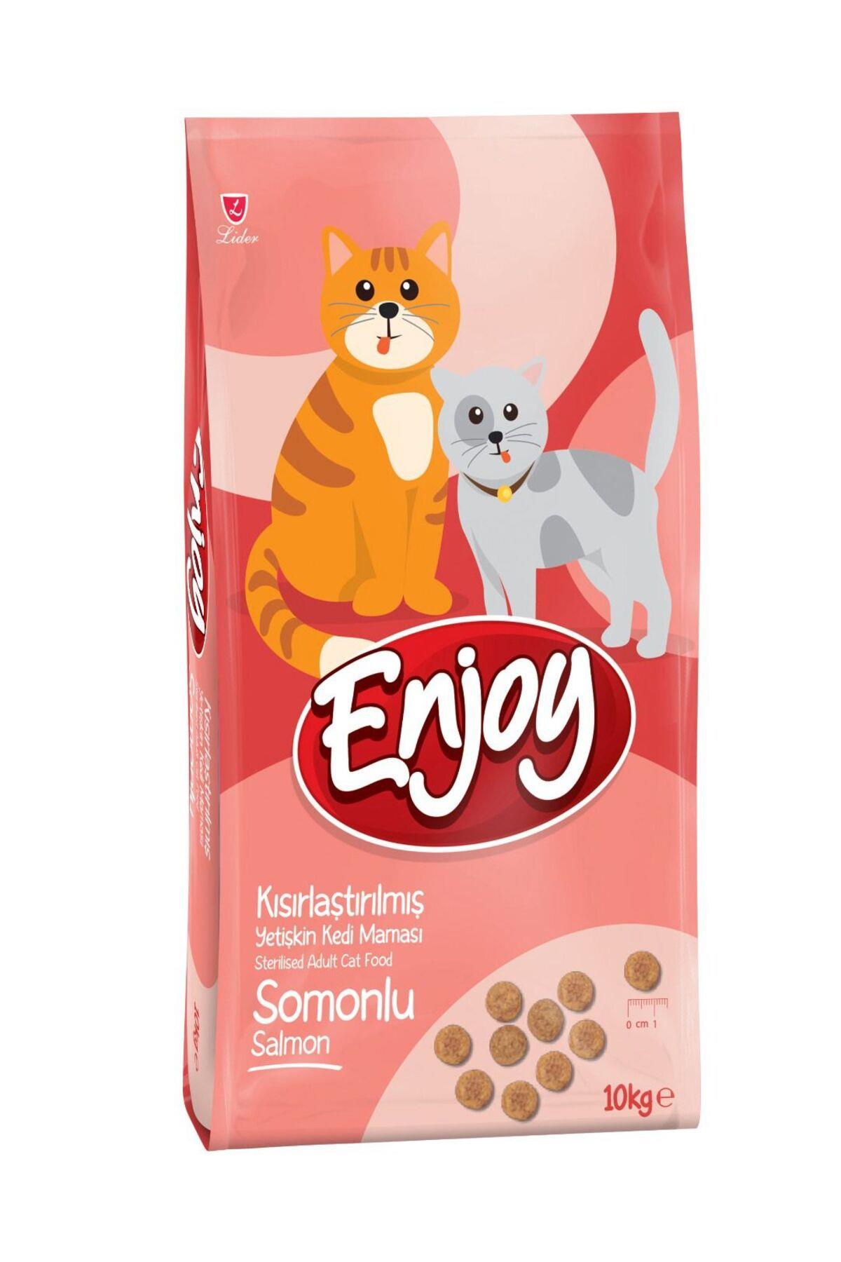 Enjoy Somonlu Kısırlaştırılmış Yetişkin Kedi Maması 10 kg