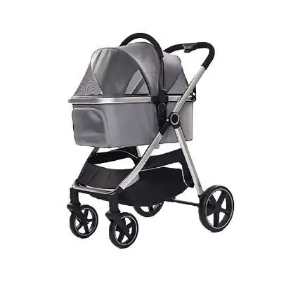 EuroDog Katlanabilir Köpek Arabası Gri 78x58x106 cm