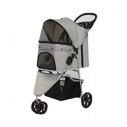 EuroDog Katlanabilir Köpek Arabası Gri 81x45,5x101cm