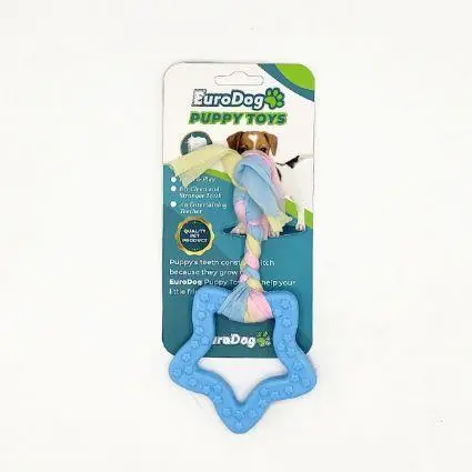 EuroDog Puppy Toys Mavi Yıldız Yavru Köpek Diş Kaşıma Oyuncağı