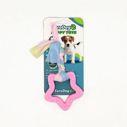EuroDog Puppy Toys Pembe Yıldız Yavru Köpek Diş Kaşıma Oyuncağı