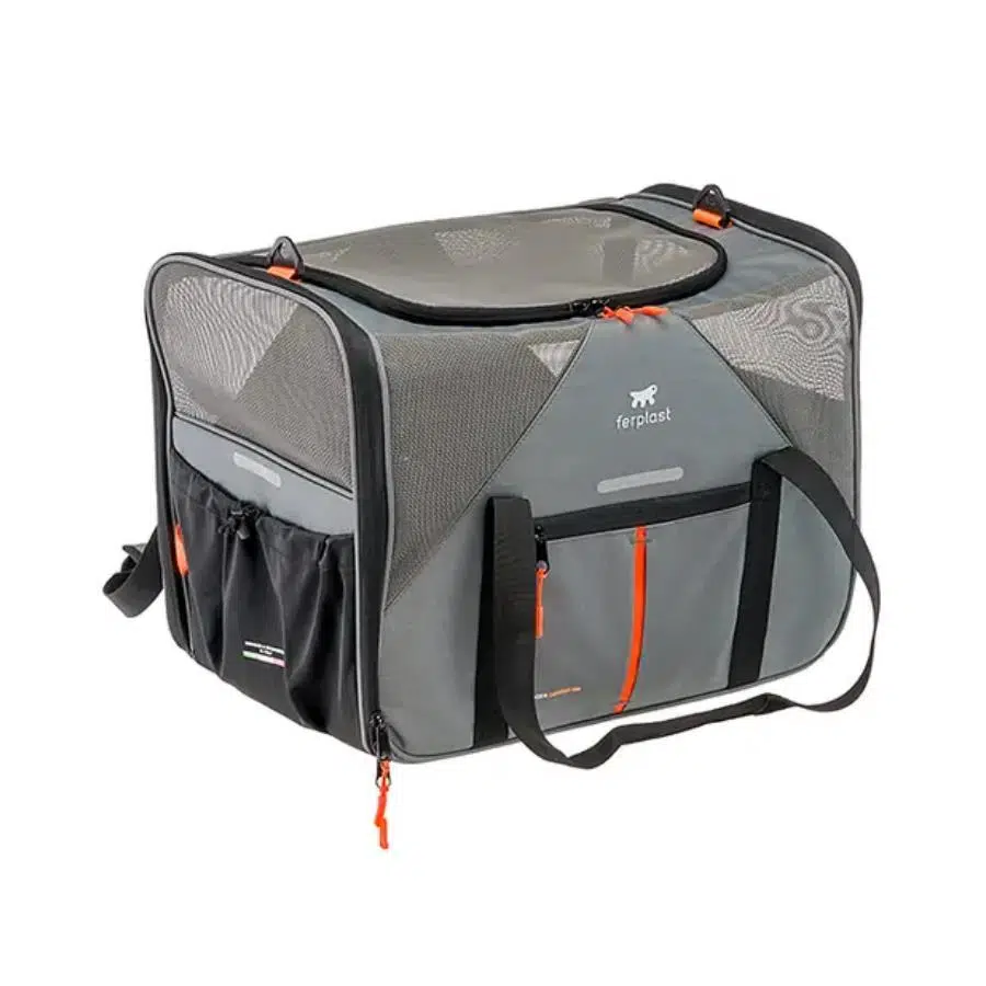 Ferplast Voyager 450 Kedi Köpek Kumaş Taşıma Çantası Gri 50x33x33 cm