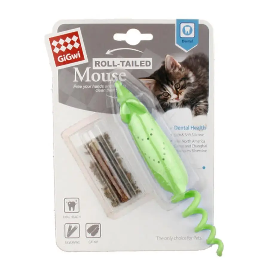 Gigwi Kedi Catnipli Fare Model Oyuncak Yeşil