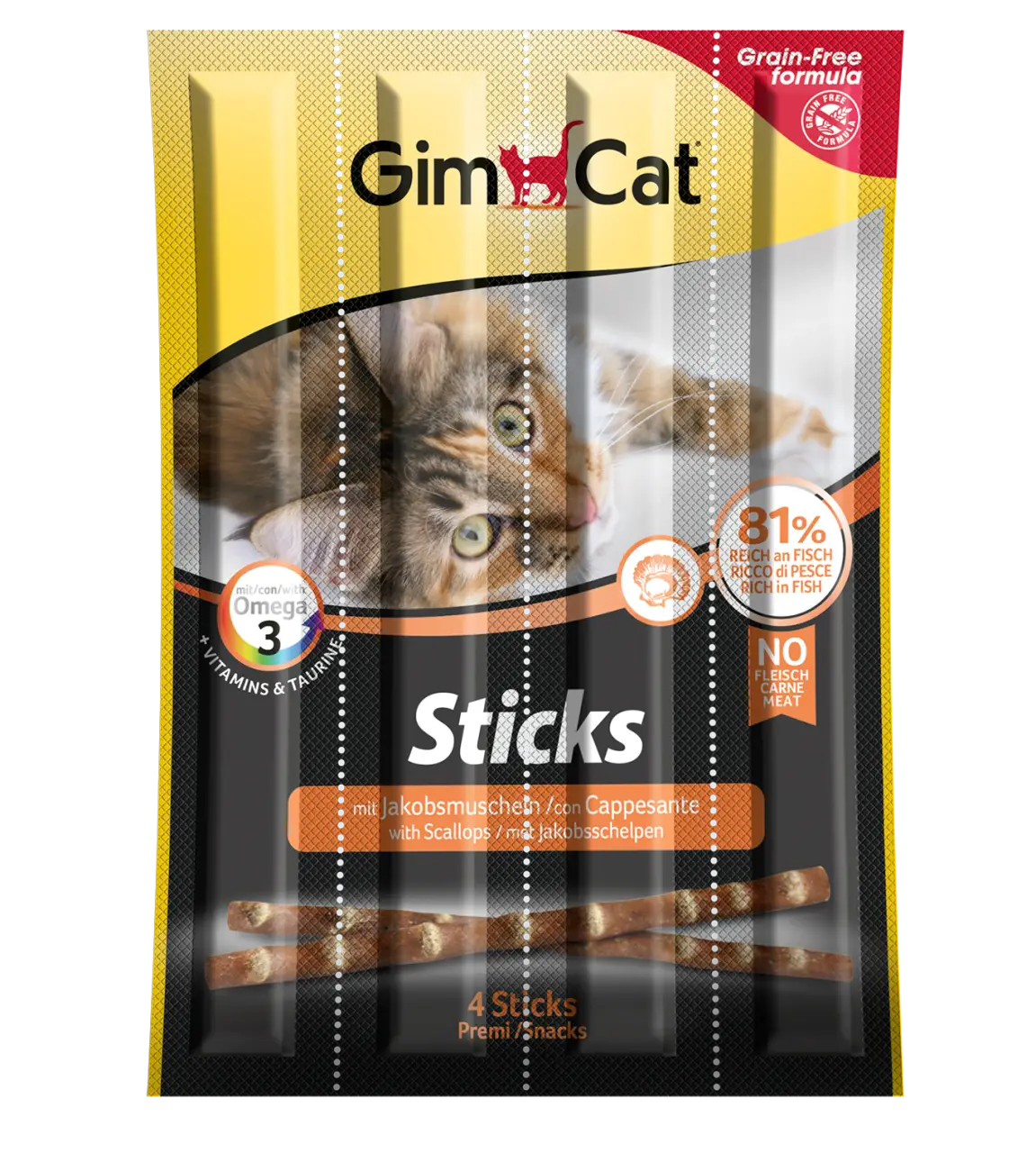 Gimcat Deniz Taraklı Kedi Ödül Çubuğu 4 Parça 20 gr