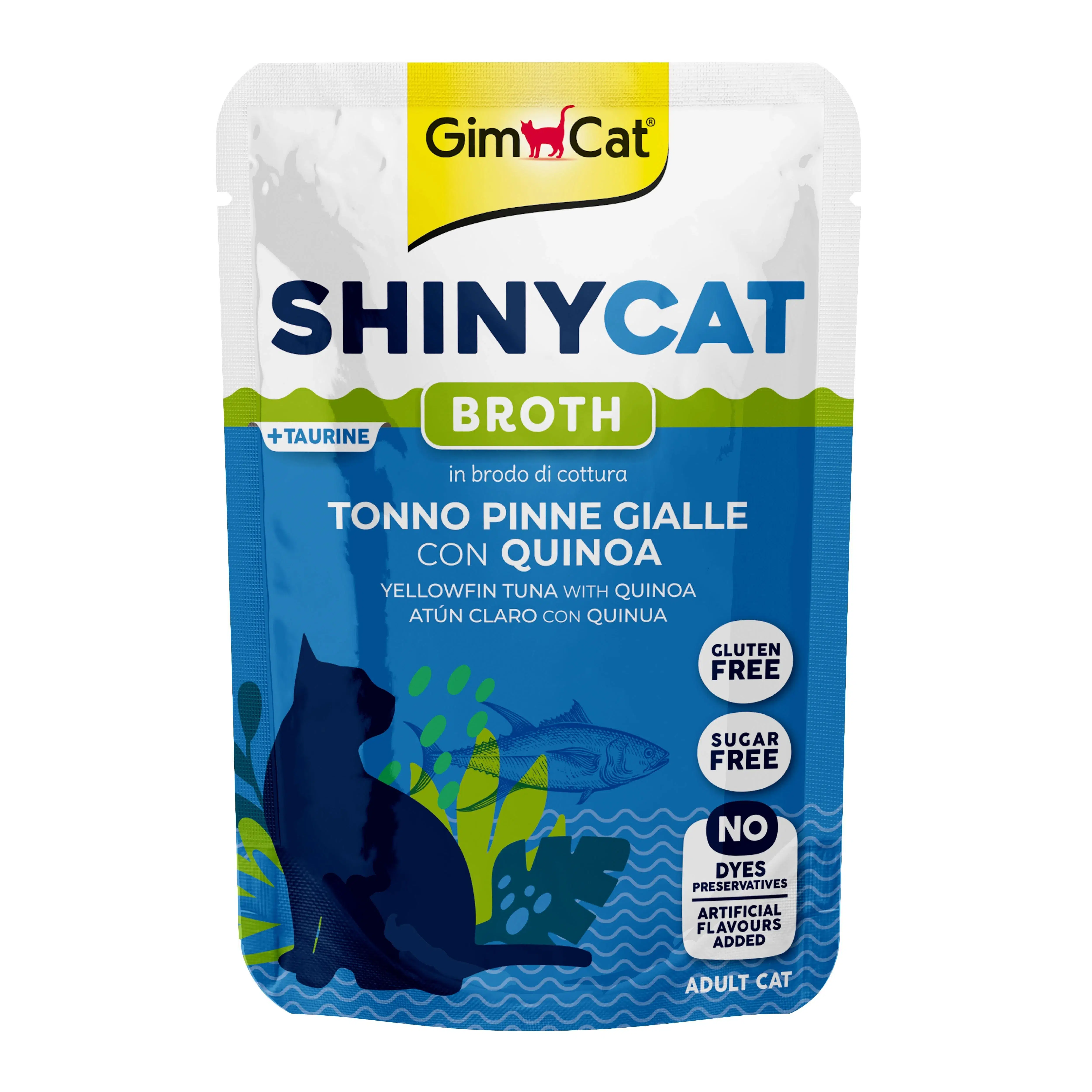 Gimcat Shinycat Sarıkanat Ton Balığı ve Quinoalı Yetişkin Kedi Çorbası 70 gr